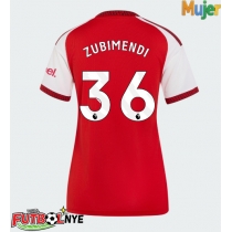 Camiseta Arsenal Martin Zubimendi #36 Primera Equipación para mujer 2026-27 manga corta